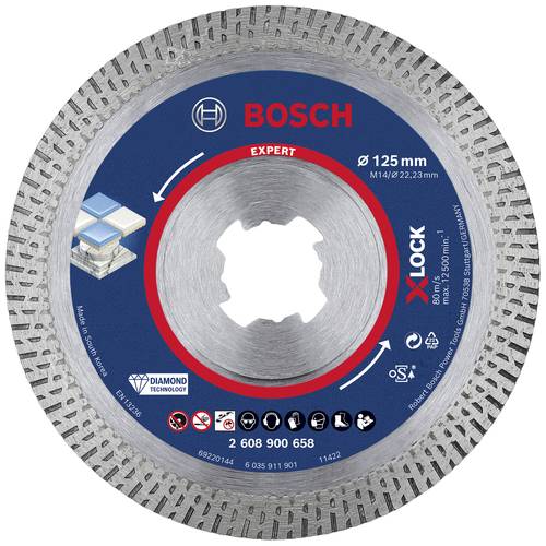 Bosch Accessories 2608900658 EXPERT HardCeramic X-LOCK Diamanttrennscheibe Durchmesser 125mm Bohrung von Bosch Accessories