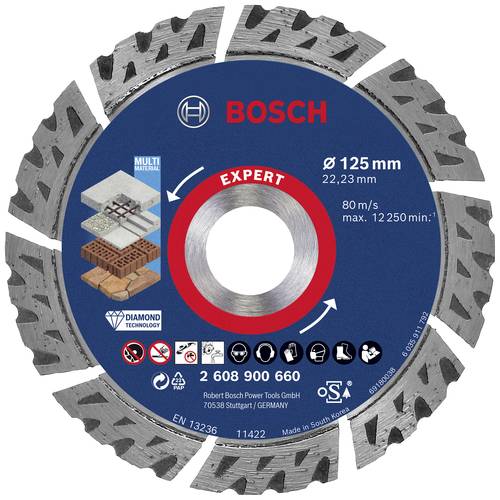 Bosch Accessories 2608900660 EXPERT MultiMaterial Diamanttrennscheibe Durchmesser 125mm Bohrungs-Ø von Bosch Accessories