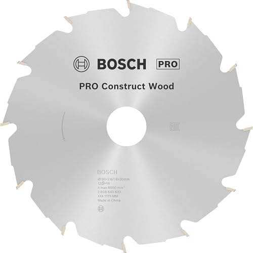 Bosch Accessories Bosch Professional 1x Kreissägeblatt Construct Wood (für Holz, Sägeblatt Ø 190 x 30 x 2,6 mm, 12 Zähne, Zubehör Kreissäge) von Bosch Accessories