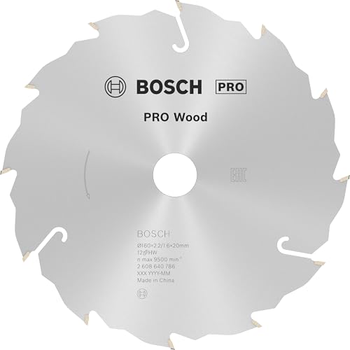 Bosch Accessories Bosch Professional 1x Kreissägeblatt Speedline Wood (für Holz, Sägeblatt Ø 160 x 20 x 2,2 mm, 12 Zähne, Zubehör Kreissäge) von Bosch Accessories