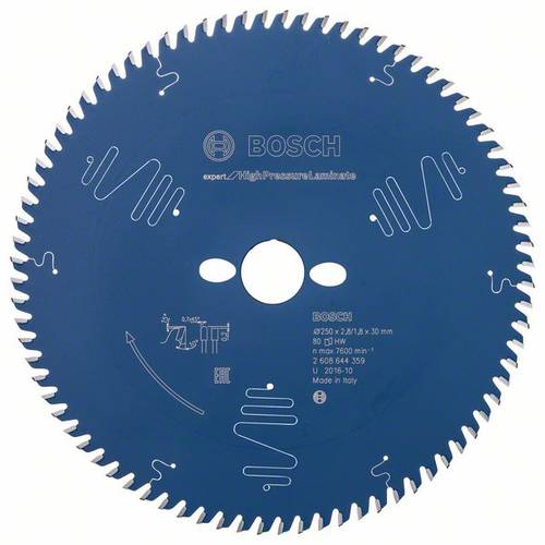 Bosch Accessories Expert for High-Pressure Laminate 2608644359 Kreissägeblatt 250 x 30 x 1.8mm Zäh von Bosch Accessories