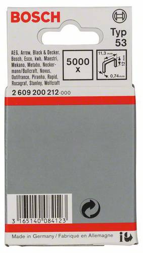 Bosch Accessories 2609200212 Feindrahtklammern Typ 53 5000 St. Abmessungen (L x B) 12mm x 11.4mm von Bosch Accessories