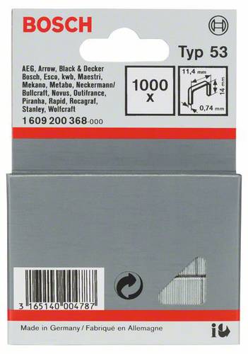 Bosch Accessories 1609200368 Feindrahtklammern Typ 53 1000 St. Abmessungen (L x B) 14mm x 11.4mm von Bosch Accessories