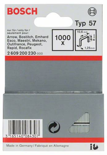 Bosch Accessories 2609200230 Flachdrahtklammern Typ 57 1000 St. Abmessungen (L x B) 8mm x 10.6mm von Bosch Accessories