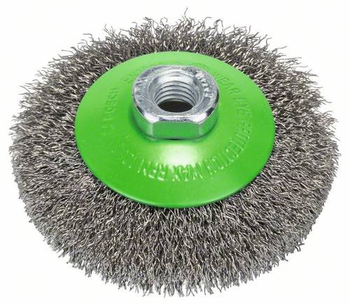 Bosch Accessories Kegelbürste Clean for Inox, gewellt, rostfrei, 100 mm, 0,35 mm, 12500 U/min, M14 Bosch Accessories Kegelbürste Clean for Inox, gewellt, rostfrei, 100 mm, 0,35 mm, 12500 U/min, M14 von Bosch Accessories