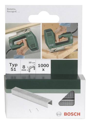 Bosch Accessories 2609255833 Flachdrahtklammern Typ 51 1000 St. Abmessungen (L x B) 10mm x 10mm von Bosch Accessories