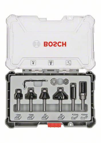 Bosch Accessories Rand- und Kantenfräser-Set, 6-mm-Schaft, 6-teilig 2607017468 von Bosch Accessories