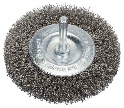 Bosch Accessories Scheibenbürste, gewellt, rostfrei, 80 mm, 0,2 mm, 4 mm, 4500 U/ min Schaft-Ø 6mm von Bosch Accessories