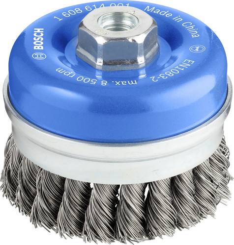 Bosch Accessories Topfbürste, Stahl, gezopfter Draht, 90 mm, 0,5 mm, 8500 U/ min, M 14 1608614001 1 Bosch Accessories Topfbürste, Stahl, gezopfter Draht, 90 mm, 0,5 mm, 8500 U/ min, M 14 1608614001 1 von Bosch Accessories