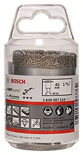 Bosch Professional 1x Diamanttrockenbohrer Dry Speed Best for Ceramic (für Trockenbohren von Hartkeramik, Ø 45 x 30 mm, Zubehör Winkelschleifer) von Bosch Accessories