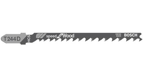Stichsägeblatt T 244 D Speed for Wood, 100er-Pack von Bosch Accessories