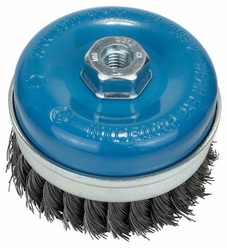 Topfbürste, Stahl, gezopfter Draht, 100 mm, 0,5 mm, 8500 U/ min, M 14 Topfbürste, Stahl, gezopfter Draht, 100 mm, 0,5 mm, 8500 U/ min, M 14 von Bosch Accessories