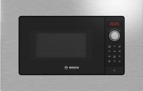 Bosch BEL623MS3, Einbau-Mikrowelle, automatische Kochprogramme, rote LED-Anzeige, Öffnung links seitlich, Grill, LED-Beleuchtung, Stahl Bosch BEL623MS3, Einbau-Mikrowelle, automatische Kochprogramme, rote LED-Anzeige, Öffnung links seitlich, Grill, LED-Beleuchtung, Stahl von Bosch