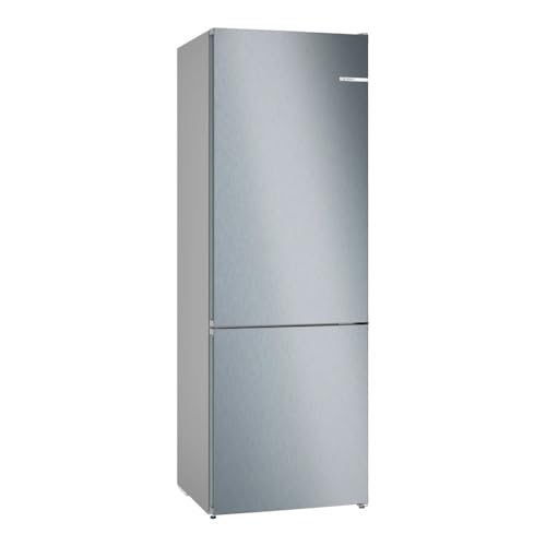 BOSCH KGN492IDF XXL-Stand-Kühl-Gefrier-Kombination Serie 4, freistehende Kühlkombination mit Gefrierbereich unten 203x70cm, 311L Kühlen, 129L Gefrieren, NoFrost, VitaFresh XXL, MultiAirflow, Edelstahl von Bosch