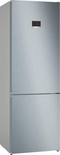 Bosch KGN497LDF XXL-Stand-Kühl-Gefrier-Kombination Serie 4, freistehende Kühlkombination mit Gefrierbereich unten 203x70cm, 311L Kühlen, 129L Gefrieren, NoFrost, VitaFresh XXL, PerfectFit, Edelstahl von Bosch