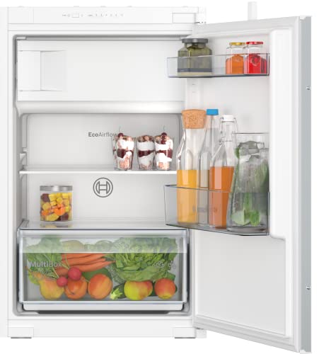 BOSCH KIL22NSE0 Einbau-Kühlschrank Serie 2, integrierbarer Kühlautomat mit Gefrierfach 88x56 cm, 104L Kühlen, 15L Gefrieren, MultiBox XXL, LED-Beleuchtung, EcoAirflow, SuperCooling von Bosch Hausgeräte