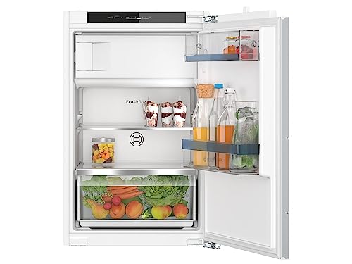 BOSCH KIL22VFE0 Einbau-Kühlschrank Serie 4, integrierbarer Kühlautomat mit Gefrierfach 88x56 cm, 104L Kühlen, 15L Gefrieren, Flachscharnier, MultiBox XXL, LED-Beleuchtung, EcoAirflow, SuperCooling von Bosch Hausgeräte