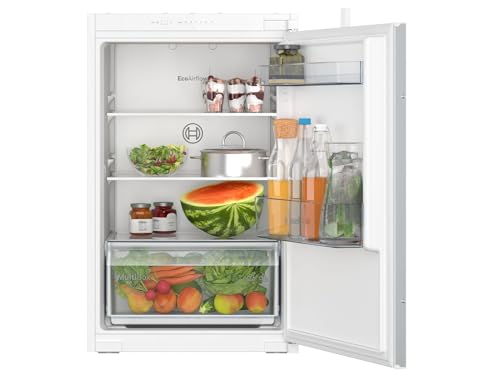 BOSCH KIR21NSE0 Einbau-Kühlschrank Serie 2, integrierbarer Kühlautomat ohne Gefrierfach 88x56 cm, 136L Kühlen, Schleppscharnier, MultiBox XXL, LED-Beleuchtung, EcoAirflow, SuperCooling von Bosch Hausgeräte