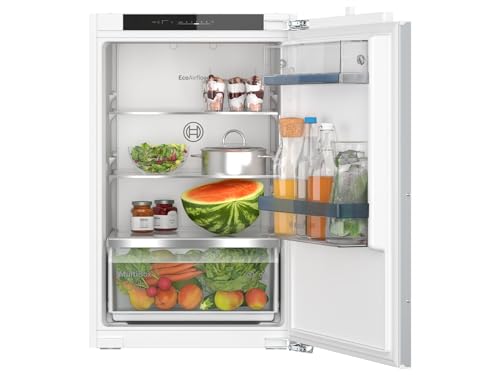 BOSCH KIR21VFE0 Einbau-Kühlschrank Serie 4, integrierbarer Kühlautomat ohne Gefrierfach 88x56 cm, 136L Kühlen, Flachscharnier, MultiBox XXL, LED-Beleuchtung, EcoAirflow, SuperCooling von Bosch Hausgeräte