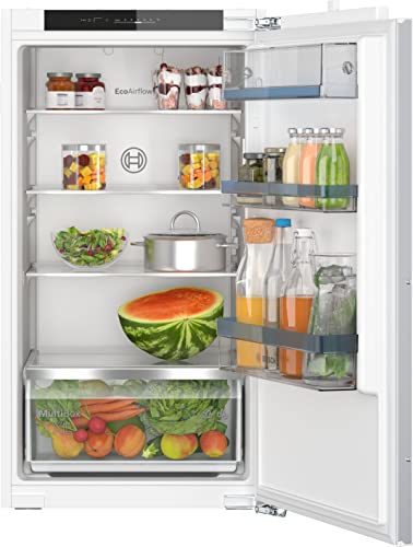 BOSCH KIR31VFE0 Einbau-Kühlschrank Serie 4, integrierbarer Kühlautomat ohne Gefrierfach 102x56 cm, 165L Kühlen, Flachscharnier, MultiBox XXL, LED-Beleuchtung, EcoAirflow, SuperCooling von Bosch Hausgeräte