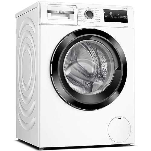 BOSCH WAN28K43 Waschmaschine Serie 4, Frontlader mit 8kg Fassungsvermögen, 1400 UpM, EcoSilence Drive, Hygiene Plus, Speed Perfect, Weiß, 60cm von Bosch Hausgeräte