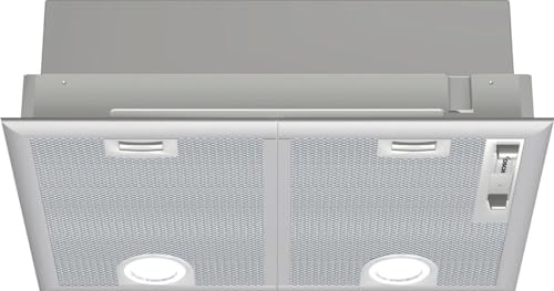Bosch DHL555BL Serie 4 Lüfterbaustein, 53 cm breit, Um- & Abluft, Made in Germany, LED-Beleuchtung gleichmäßige Ausleuchtung, Schiebeschalter, 3 Leistungs- & 1 Intensivstufe von Bosch