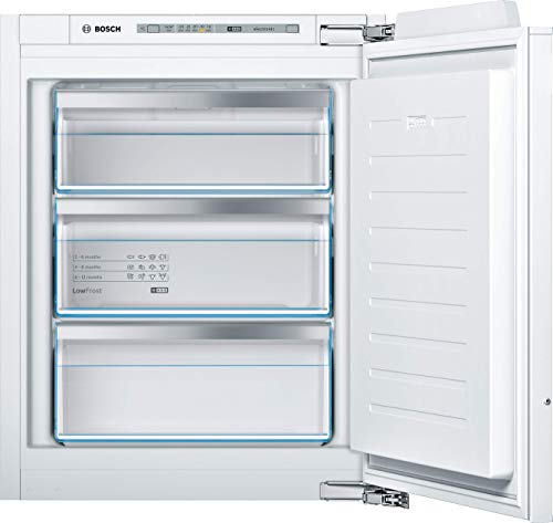 Bosch GIV11ADC0 Serie 6 Einbau-Gefrierschrank, 72 x 56 cm Nische, 70 L, Flachscharnier, Made in Germany, LowFrost seltener abtauen, FreshSense für konstante Innentemperatur von Bosch Hausgeräte