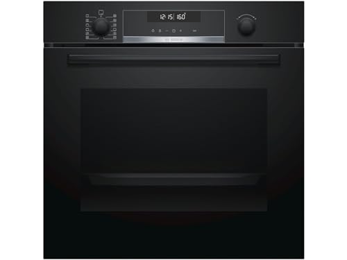 Bosch HBA578BB0 Serie 6 Einbau-Backofen, 60 x 60 cm, Pyrolyse Selbstreinigung, AutoPilot 30 30 Automatikprogramme, 3D Heißluft Backen auf 3 Ebenen, LCD-Display, Versenkknebel, Kindersicherung von Bosch Hausgeräte