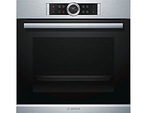 Bosch HBG635BS1 Serie 8 Einbau-Backofen, 60 x 60 cm, Made in Germany, EcoClean Direct Reinigungshilfe, AutoPilot 10 10 Automatikprogramme, 4D Heißluft Backen auf 4 Ebenen, TFT-Touchdisplay von Bosch Hausgeräte