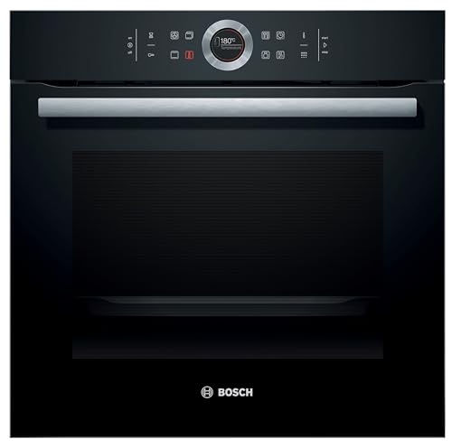 Bosch HBG675BB1 Serie 8 Einbau-Backofen, 60 x 60 cm, Made in Germany, Pyrolyse Selbstreinigung, AutoPilot 10 Automatikprogramme, 4D Heißluft Backen auf 4 Ebenen, TFT-Touchdisplay, Schnellaufheizung von Bosch Hausgeräte