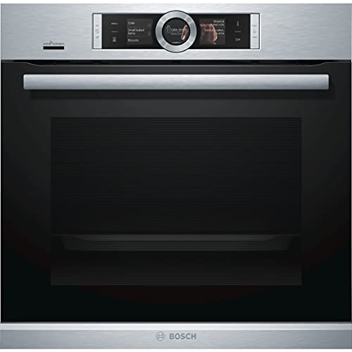 Bosch HBG676ES6 Serie 8 Smarter Einbau-Backofen, 60 x 60cm, Made in Germany, Pyrolyse Selbstreinigung, Bosch Assist Backeinstellung auf Knopfdruck, PerfectBake Backsensor, PerfectRoast Bratthermometer Bosch HBG676ES6 Serie 8 Smarter Einbau-Backofen, 60 x 60cm, Made in Germany, Pyrolyse Selbstreinigung, Bosch Assist Backeinstellung auf Knopfdruck, PerfectBake Backsensor, PerfectRoast Bratthermometer von Bosch Hausgeräte