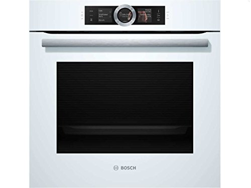 Bosch HSG636BW1 Serie 8 Einbau-Dampfbackofen / A+ / 71 L / 1 L Wassertank / Weiß / Klapptür / TFT-Display / 12 Beheizungsarten + 4 Beheizungsarten mit Dampf / Bosch Assist / EcoClean Direct von Bosch Hausgeräte