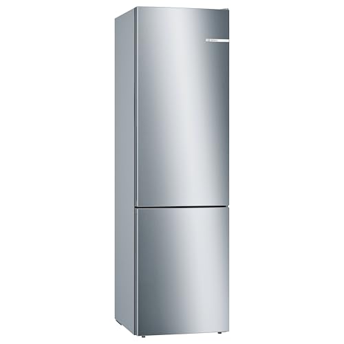 Bosch Hausgeräte KGE39AICA Serie 6 Kühl-Gefrier-Kombination, 201 x 60 cm, 249 L Kühlen + 88 L Gefrieren, VitaFresh längere Frische, LowFrost, LED-Beleuchtung gleichmäßige Ausleuchtung, Silber, Eek "C" von Bosch Hausgeräte