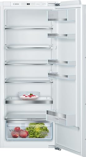 Bosch KIR51AFE0, Serie 6, Einbau-Kühlschrank, 140 x 56 cm Nische, 247 L, Made in Germany, 2x längere Frische mit VitaFresh Plus, sehr leise, flexible Ablagen aus Sicherheitsglas, schnellere Kühlung von Bosch