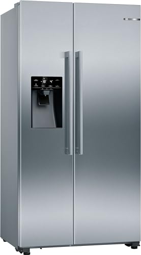 Bosch KAD93AIDP, Serie 6, XXL-Amerikanischer Side by Side Kühlschrank, 178,7 x 90,8 cm, 371 L Kühlen + 191 L Gefrieren, NoFrost, Eis- und Wasserspender, Flexibilität im Gefrierraum, Anti Fingerprint Bosch KAD93AIDP, Serie 6, XXL-Amerikanischer Side by Side Kühlschrank, 178,7 x 90,8 cm, 371 L Kühlen + 191 L Gefrieren, NoFrost, Eis- und Wasserspender, Flexibilität im Gefrierraum, Anti Fingerprint von Bosch