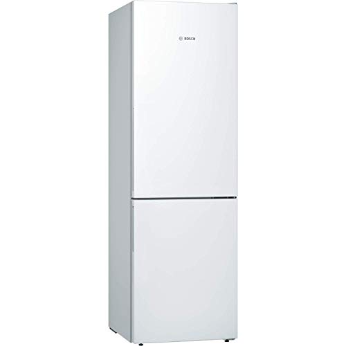 Bosch KGE36AWCA Serie 6 Kombination, 186 x 60 cm, 214 L Kühlen + 88 L Gefrieren, VitaFresh längere Frische, LowFrost seltener abtauen, LED-Beleuchtung gleichmäßige Ausleuchtung, Weiß von Bosch Hausgeräte