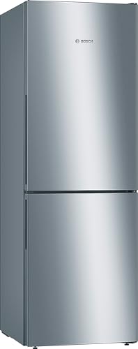 Bosch KGV33VLEA Serie 4 Kühl-Gefrier-Kombination, Inox-look, 176 x 60 cm, 193 L Kühlen + 94 L Gefrieren, VitaFresh längere Frische, LowFrost seltener abtauen, LED-Beleuchtung gleichmäßige Ausleuchtung von Bosch Hausgeräte