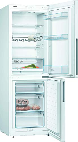 Bosch KGV33VWEA Serie 4 Freistehende Kühl-Gefrier-Kombination, 219 kWh pro Jahr, 93 L Kühlteil & 94 L Gefrierteil, LowFrost, VitaFresh, Weiß, 176 x 60 Bosch KGV33VWEA Serie 4 Freistehende Kühl-Gefrier-Kombination, 219 kWh pro Jahr, 93 L Kühlteil & 94 L Gefrierteil, LowFrost, VitaFresh, Weiß, 176 x 60 von Bosch Hausgeräte