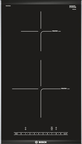 Bosch PIB375FB1E Serie 6 Domino-Induktionskochfeld, 30 cm breit, PowerBoost schnelleres Kochen, DirectSelect intuitive Bedienung, ComfortProfil elegant dekorloses Design, QuickStart, Multicolor von Bosch Hausgeräte