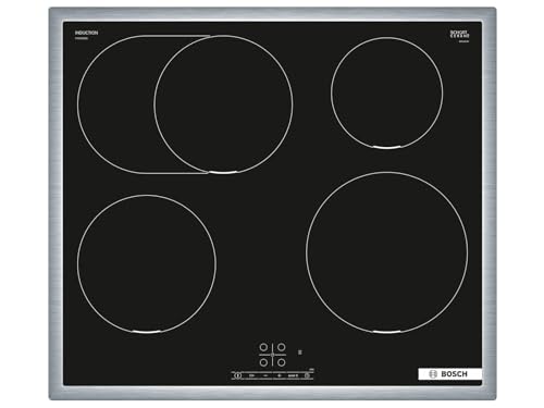 Bosch PIF645BB5E Serie 4 Induktionskochfeld (autark), 60 cm breit, Bräterzone für großes Kochgeschirr, PowerBoost schnelleres Kochen, TouchSelect Bedienung, ReStart, QuickStart von Bosch