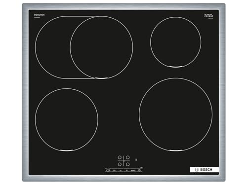 Bosch PIF645BB5E Serie 4 Induktionskochfeld (autark), 60 cm breit, Bräterzone für großes Kochgeschirr, PowerBoost schnelleres Kochen, TouchSelect Bedienung, ReStart, QuickStart von Bosch Hausgeräte