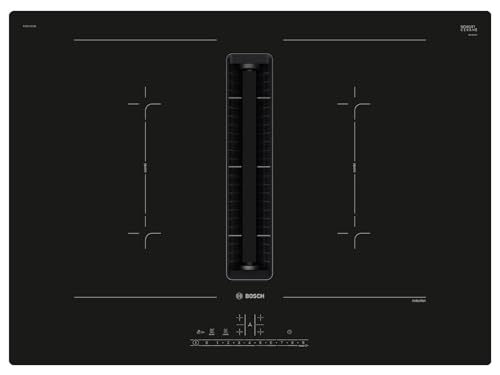 Bosch PVQ711F15E Serie 6 Induktionskochfeld mit Dunstabzug (autark), 70 cm breit, intuitive Bedienung, Kombination zweier Kochzonen, AutoOn-Funktion, voreingestellte Leistungsstufen von Bosch Hausgeräte