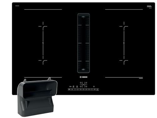 Bosch PVQ811GA6 Serie 6 Induktionskochfeld mit Dunstabzug (autark), 80 cm breit, mit Flachkanal, CombiZone Kombination zweier Kochzonen, PowerBoost schnelleres Kochen, DirectSelect intuitive Bedienung, Schwarz von Bosch