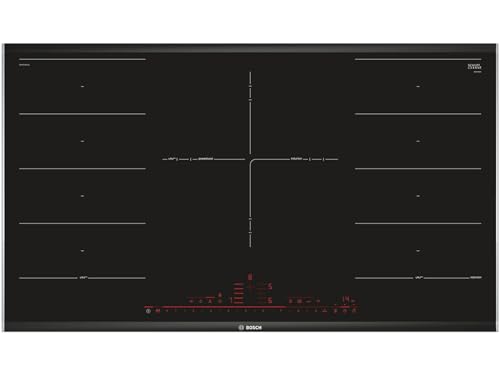 Bosch PXV975DV1E Serie 8 Smartes Induktionskochfeld (autark), 90 cm breit, FlexInduction freie Platzwahl, MoveMode voreingestellte Leistungsstufen, PerfectFry Bratsensor, PowerBoost schnelleres Kochen von Bosch