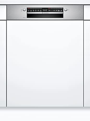 Bosch SGI4HTS31E Serie 4 Geschirrspüler Teilintegriert, 60 cm breit, Besteckkorb, Silence Programm besonders leise, Extra Trocknen auf Knopfdruck, Rackmatic höhenverstellbarer Oberkorb von Bosch Hausgeräte