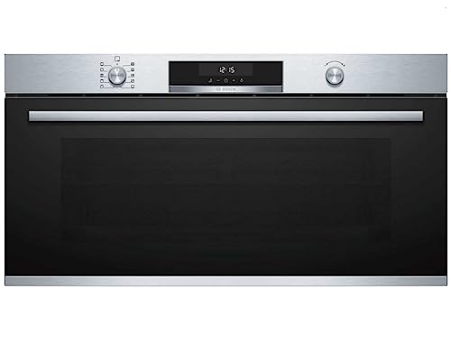 Bosch VBC5580S0 Serie 6 Einbau-Backofen, 48 x 90 cm extra breit, LCD-Touchdisplay, Versenkknebel, 1-fach ebenunabhängiger Teleskop-Auszug von Bosch Hausgeräte