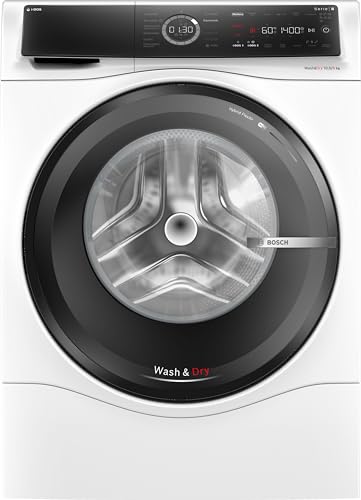 Bosch WNC254A40, Serie 8, Smarter Waschtrockner, 10.5 kg Waschen & 6 kg Trocknen, 1400 UpM, i-Dos intelligente Waschmittel-Dosierung, entfernt 16 Fleckenarten, IronAssist mit Dampffunktion, AutoDry Bosch WNC254A40, Serie 8, Smarter Waschtrockner, 10.5 kg Waschen & 6 kg Trocknen, 1400 UpM, i-Dos intelligente Waschmittel-Dosierung, entfernt 16 Fleckenarten, IronAssist mit Dampffunktion, AutoDry von Bosch