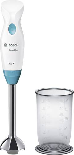 Bosch Haushalt MSM2410DW Stabmixer 400W mit Mixbecher Weiß, Hellblau von Bosch Haushalt
