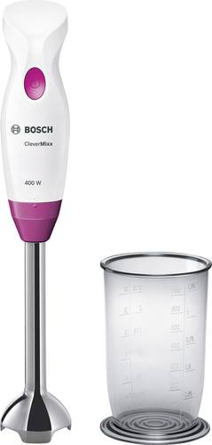 Bosch Haushalt MSM2410PW Stabmixer 400W mit Mixbecher Weiß, Violett von Bosch Haushalt