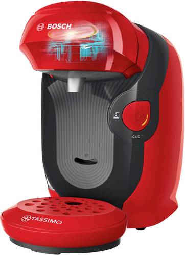 Bosch Haushalt Style TAS1103 Kapselmaschine Rot One Touch, Höhenverstellbarer Kaffeeauslauf von Bosch Haushalt